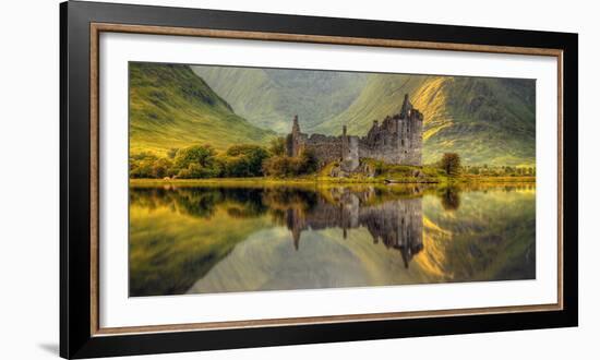 Kilchurn Castle Reflection in Loch Awe, Argyll and Bute, Scottish Highlands, Scotland-null-Framed Photographic Print