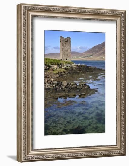 Kildavnet Castle, Achill Island, County Mayo, Connacht, Republic of Ireland, Europe-Carsten Krieger-Framed Photographic Print