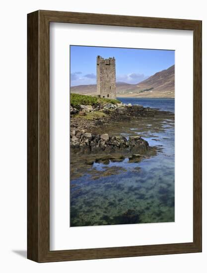 Kildavnet Castle, Achill Island, County Mayo, Connacht, Republic of Ireland, Europe-Carsten Krieger-Framed Photographic Print