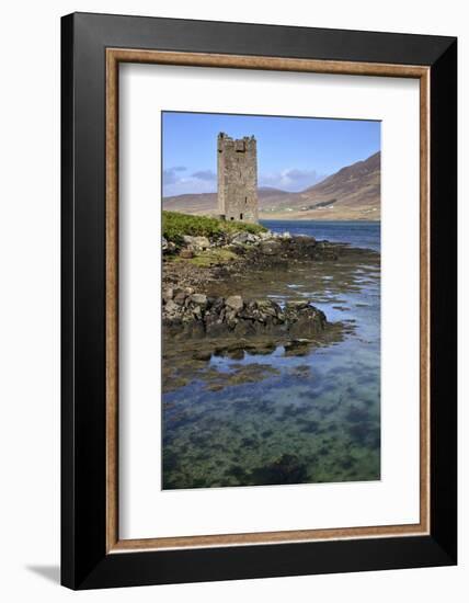 Kildavnet Castle, Achill Island, County Mayo, Connacht, Republic of Ireland, Europe-Carsten Krieger-Framed Photographic Print