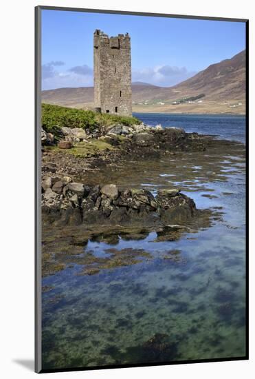 Kildavnet Castle, Achill Island, County Mayo, Connacht, Republic of Ireland, Europe-Carsten Krieger-Mounted Photographic Print