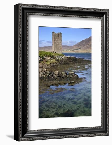 Kildavnet Castle, Achill Island, County Mayo, Connacht, Republic of Ireland, Europe-Carsten Krieger-Framed Photographic Print