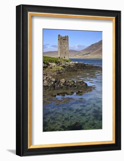 Kildavnet Castle, Achill Island, County Mayo, Connacht, Republic of Ireland, Europe-Carsten Krieger-Framed Photographic Print