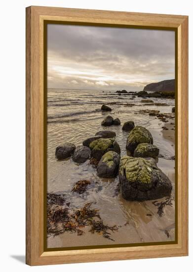 Kildonan shore, Isle of Arran, North Ayrshire, Scotland, United Kingdom, Europe-Gary Cook-Framed Premier Image Canvas