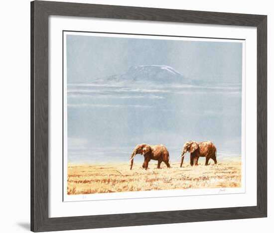 Kilimanjaro Elephants-Joseph Vance-Framed Collectable Print