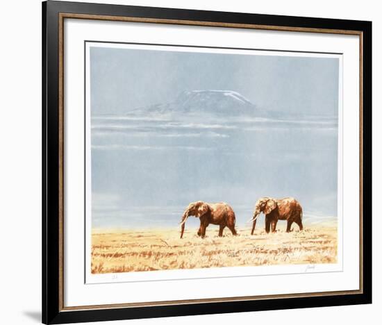 Kilimanjaro Elephants-Joseph Vance-Framed Collectable Print