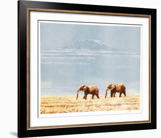 Kilimanjaro Elephants-Joseph Vance-Framed Collectable Print