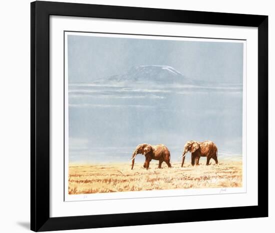 Kilimanjaro Elephants-Joseph Vance-Framed Collectable Print