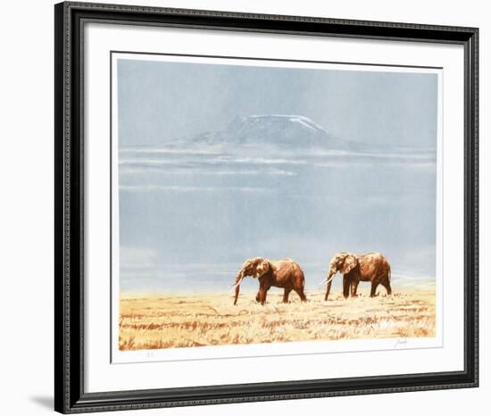 Kilimanjaro Elephants-Joseph Vance-Framed Collectable Print