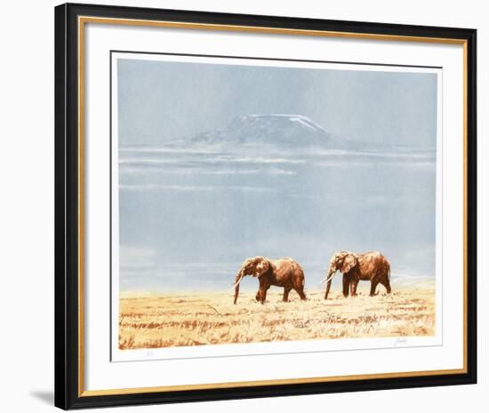 Kilimanjaro Elephants-Joseph Vance-Framed Collectable Print