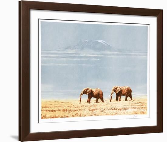 Kilimanjaro Elephants-Joseph Vance-Framed Collectable Print