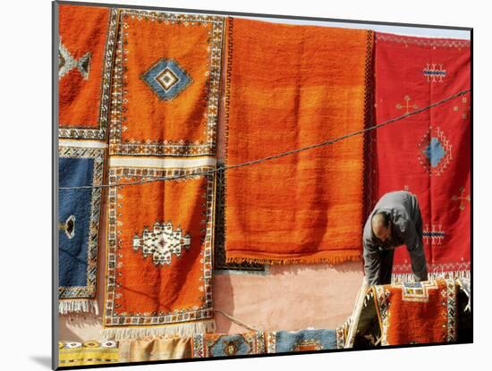 Kilims for Sale in the Carpet Souk, Marrakesh, Morocco, North Africa, Africa-Thouvenin Guy-Mounted Photographic Print