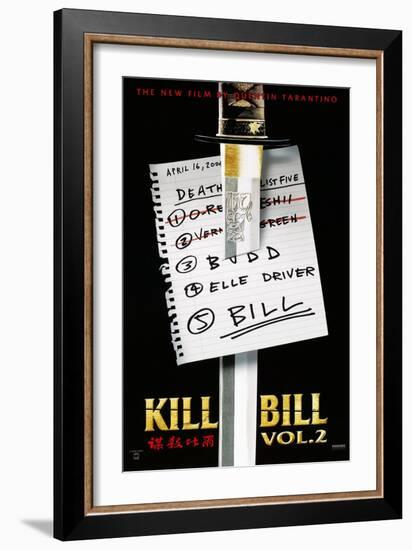 Kill Bill: Vol. 2, US Poster, 2004. © Miramax/courtesy Everett Collection-null-Framed Art Print