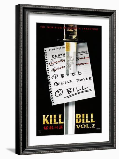 Kill Bill: Vol. 2, US Poster, 2004. © Miramax/courtesy Everett Collection-null-Framed Art Print