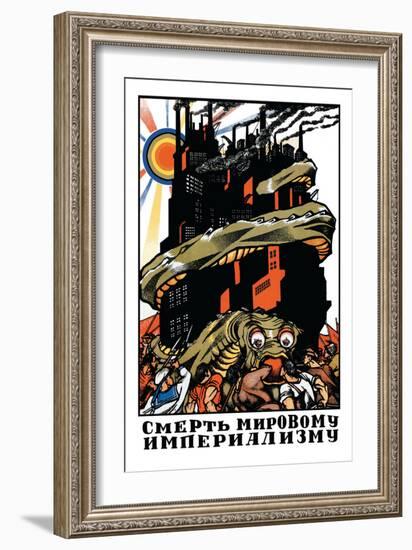 Kill The Imperialistic Monster-null-Framed Art Print