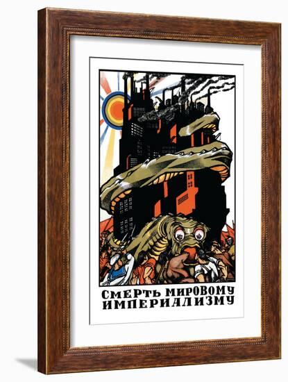 Kill The Imperialistic Monster-null-Framed Art Print