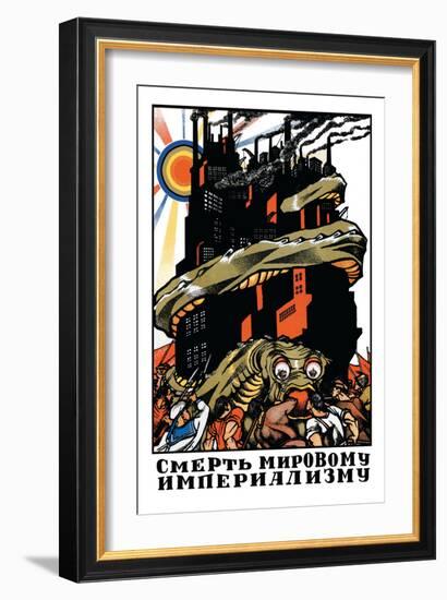 Kill The Imperialistic Monster-null-Framed Art Print