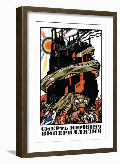 Kill The Imperialistic Monster-null-Framed Premium Giclee Print