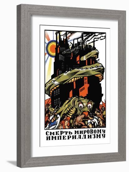 Kill The Imperialistic Monster-null-Framed Art Print