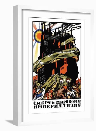 Kill The Imperialistic Monster-null-Framed Art Print