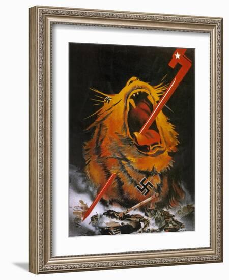 "Kill the Savage Beast!"1941-null-Framed Giclee Print