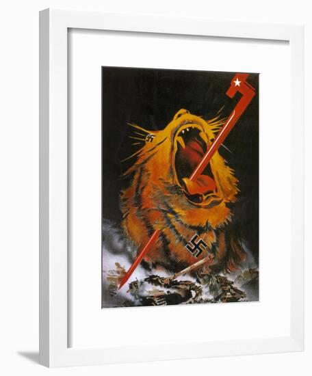 "Kill the Savage Beast!"1941-null-Framed Giclee Print