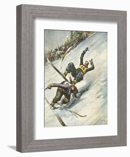 Killer Ski Jump 1934-Vittorio Pisani-Framed Art Print