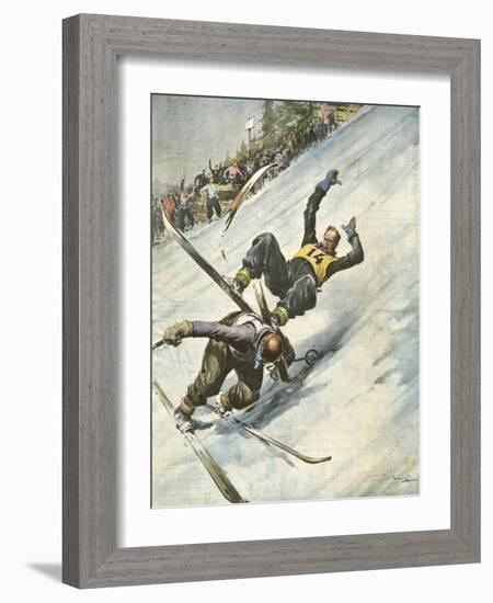 Killer Ski Jump 1934-Vittorio Pisani-Framed Art Print