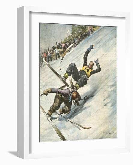 Killer Ski Jump 1934-Vittorio Pisani-Framed Art Print
