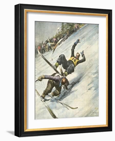 Killer Ski Jump 1934-Vittorio Pisani-Framed Art Print