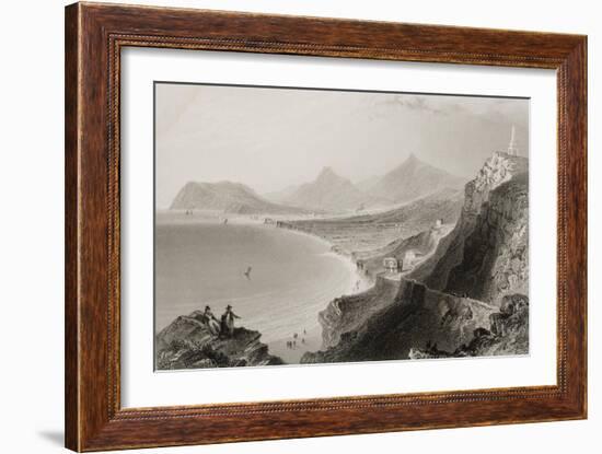 Killiney Bay, County Dublin, Ireland, from 'scenery and Antiquities of Ireland' by George Virtue,…-William Henry Bartlett-Framed Giclee Print