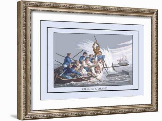 Killing a Shark-Ed Clark-Framed Art Print