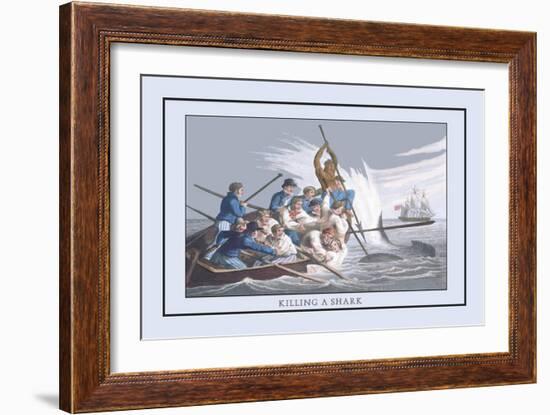 Killing a Shark-Ed Clark-Framed Art Print