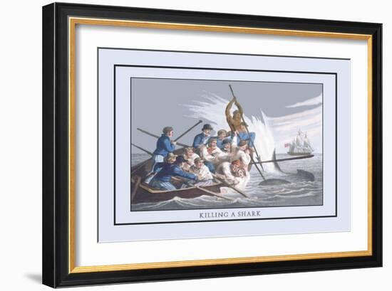 Killing a Shark-Ed Clark-Framed Art Print