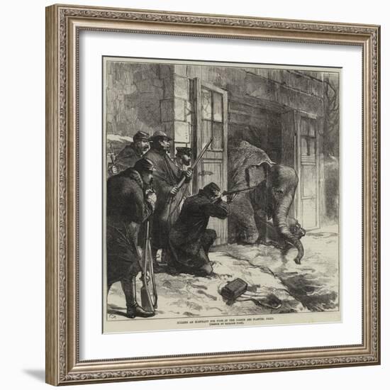 Killing an Elephant for Food in the Jardin Des Plantes, Paris-null-Framed Giclee Print