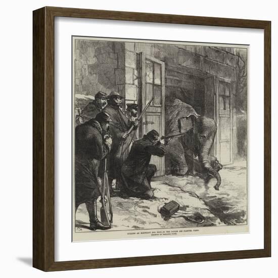 Killing an Elephant for Food in the Jardin Des Plantes, Paris-null-Framed Giclee Print