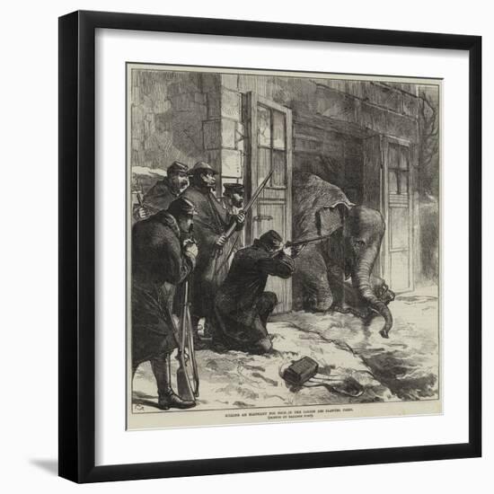 Killing an Elephant for Food in the Jardin Des Plantes, Paris-null-Framed Giclee Print