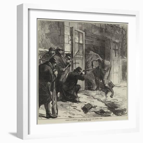 Killing an Elephant for Food in the Jardin Des Plantes, Paris-null-Framed Giclee Print