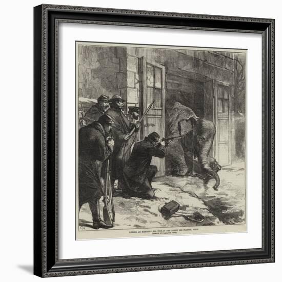 Killing an Elephant for Food in the Jardin Des Plantes, Paris-null-Framed Giclee Print