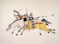 Symbolic Portrayal of the Conflict Between the Indians and the Whites-Kills Two-Giclee Print