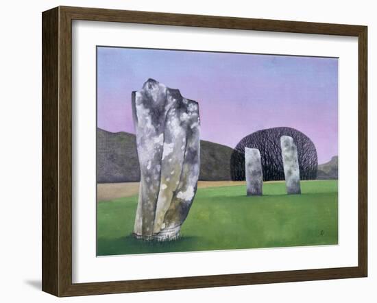 Kilmartin Stones 1, 2018-Ann Brain-Framed Giclee Print