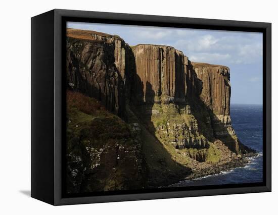 Kilt Rock, Famous Basaltic Cliff Near Staffin, Isle of Skye, Inner Hebrides, Scotland, United Kingd-Peter Richardson-Framed Premier Image Canvas