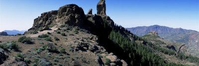 View West from Route Gc210, with Roque Bentayga on the Left, Gran Canaria, Canary Islands, Spain-Kim Hart-Photographic Print