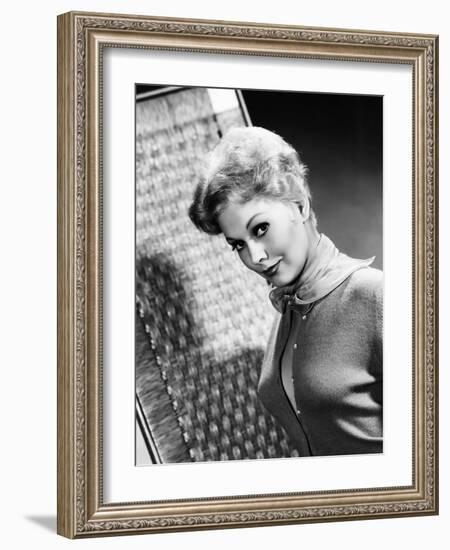 Kim Novak (b/w photo)-null-Framed Photo