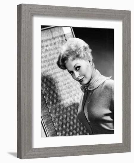 Kim Novak (b/w photo)-null-Framed Photo