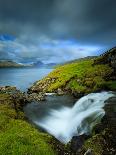 A Waterfall Cascading into the Vestmannasund, Oyrargjogv, Vagar Island, Faroe Islands, Denmark, Eur-Kimberley Coole-Photographic Print