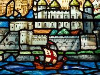 Detail from a Stained Glass Window in the Church of All Hallows by the Tower, the Oldest Church in-Kimberley Coole-Photographic Print