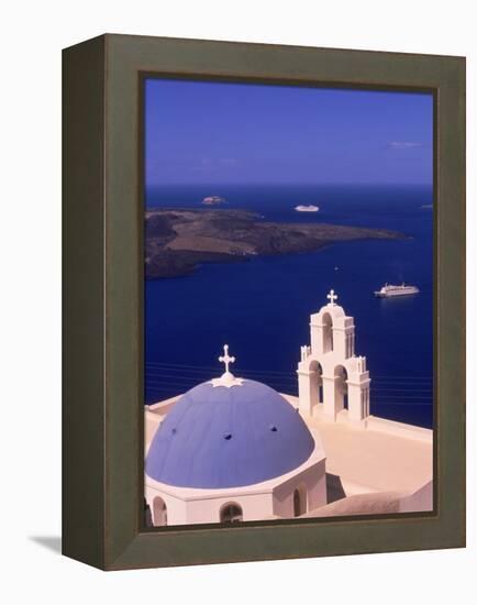 Kimisis Theotokov Church, Santorini, Greece-Walter Bibikow-Framed Premier Image Canvas