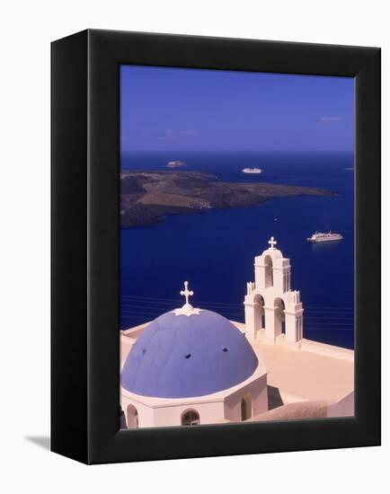 Kimisis Theotokov Church, Santorini, Greece-Walter Bibikow-Framed Premier Image Canvas