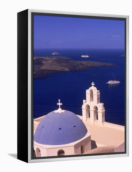 Kimisis Theotokov Church, Santorini, Greece-Walter Bibikow-Framed Premier Image Canvas